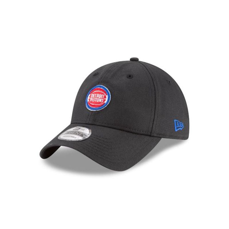 NBA Detroit Pistons Waxed Canvas 9Twenty Adjustable (JRF0158) - Black New Era Caps